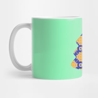 Golden church mural pattern. Mug